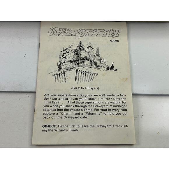Vintage Superstition Board Game 1977- Incomplete, Flaws - Picture 4 of 12
